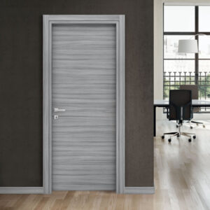 Porta interna laminata a battente color olmo cenere